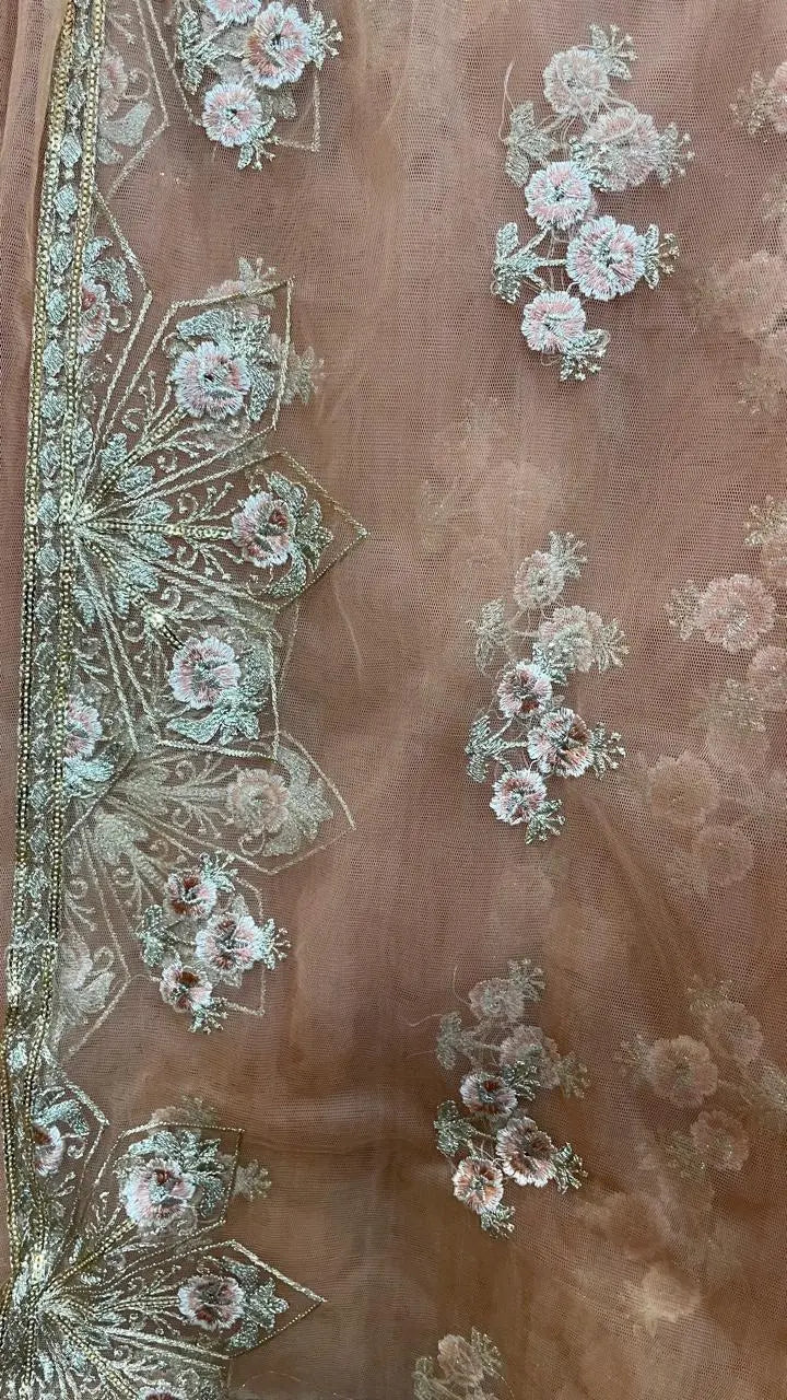 Skin Floral Dupatta