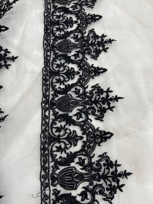 Black Cutwork Border
