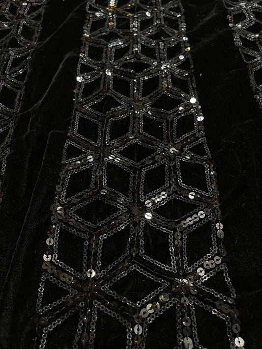 Velvet embroidery Border