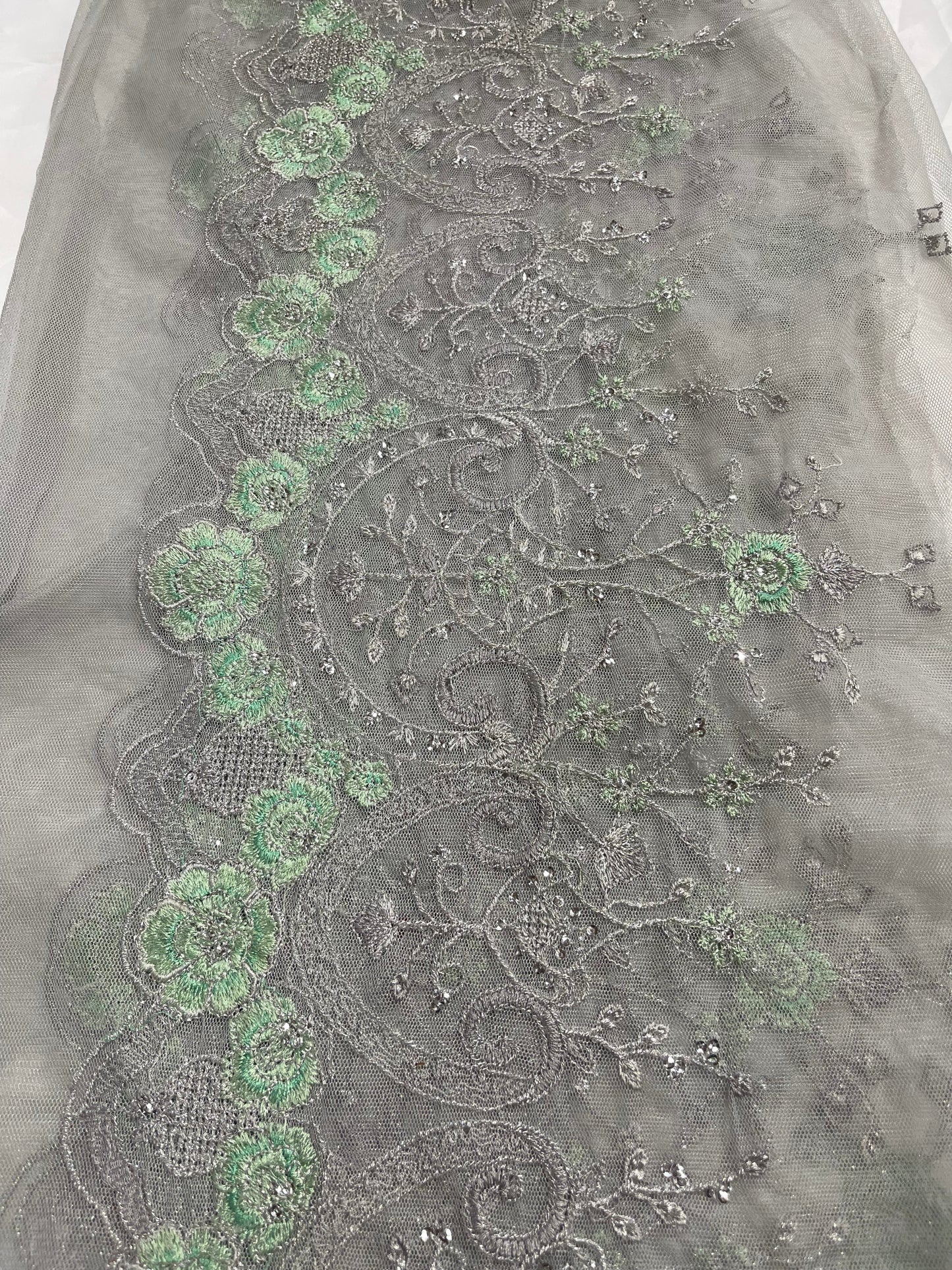 Heavy Embroidery Net Border